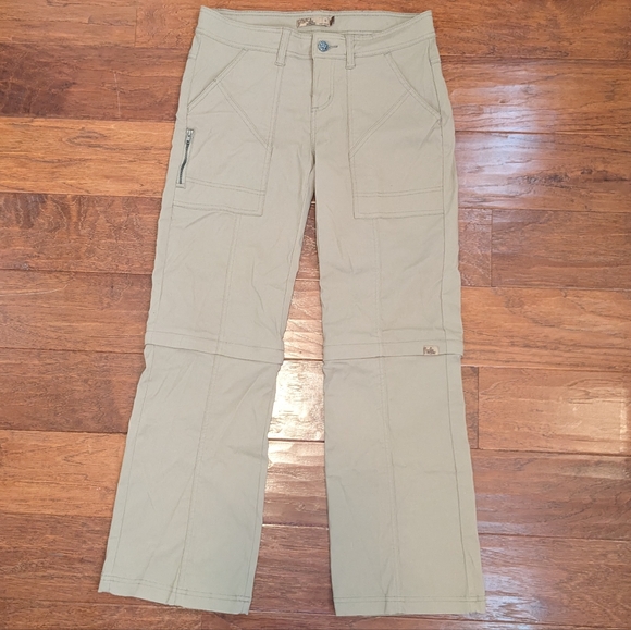 Prana Monarch Womens Convertible Hiking Pants, Khaki, Size 6 Short - Picture 2 of 12